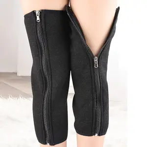 20241 Pair of Autumn And Winter Full Fleece Double-Layer Thickened Knee Pads Warm Zipper Knee Pads2025