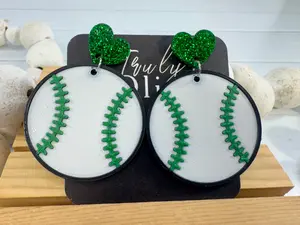 Team Color Baseball Earrings - Choose Your Team Color