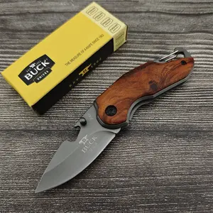 A high-quality, exquisitely crafted BK folding knife featuring a 5Cr13MoV steel blade and a colorful wood handle. An essential companion for outdoor sports and adventures, this versatile, portable tool is perfect for camping, fishing, and hiking.