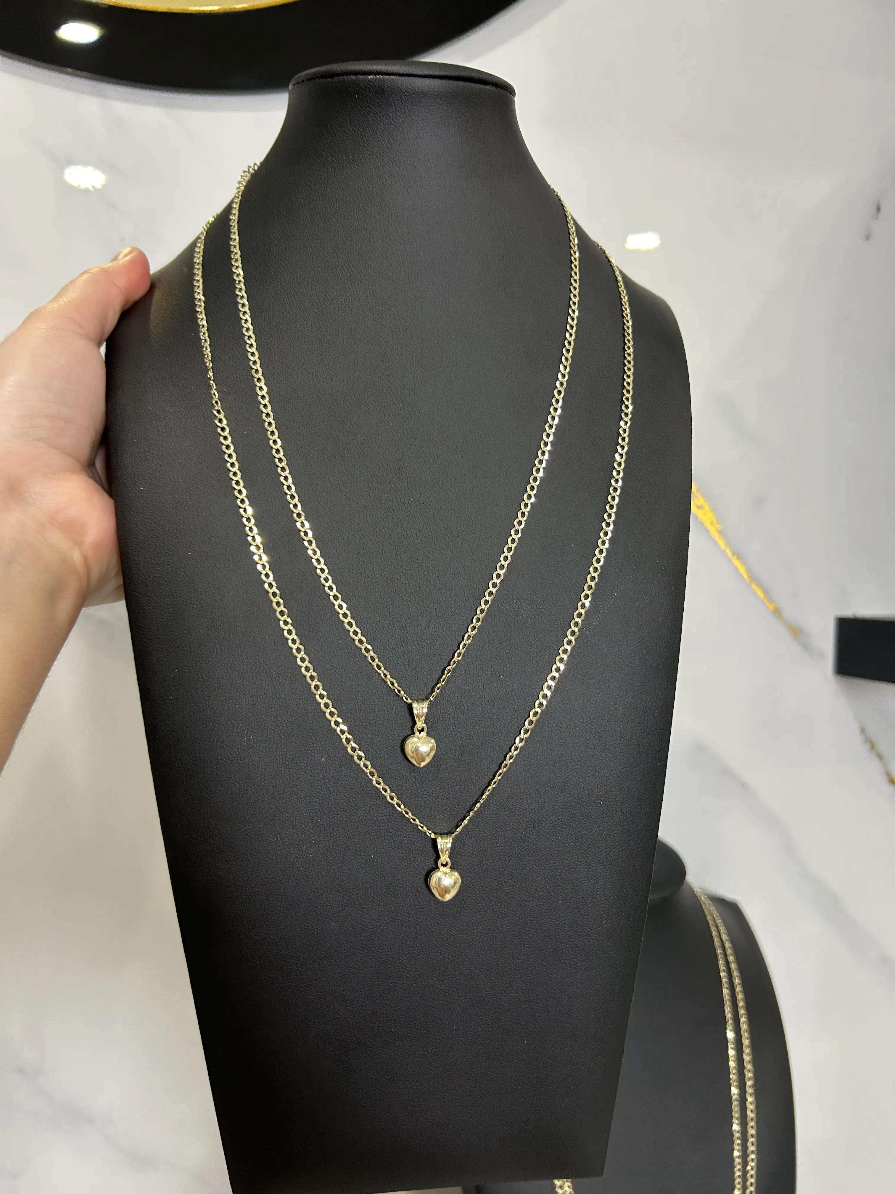 10K Gold Heart Pendant Necklace