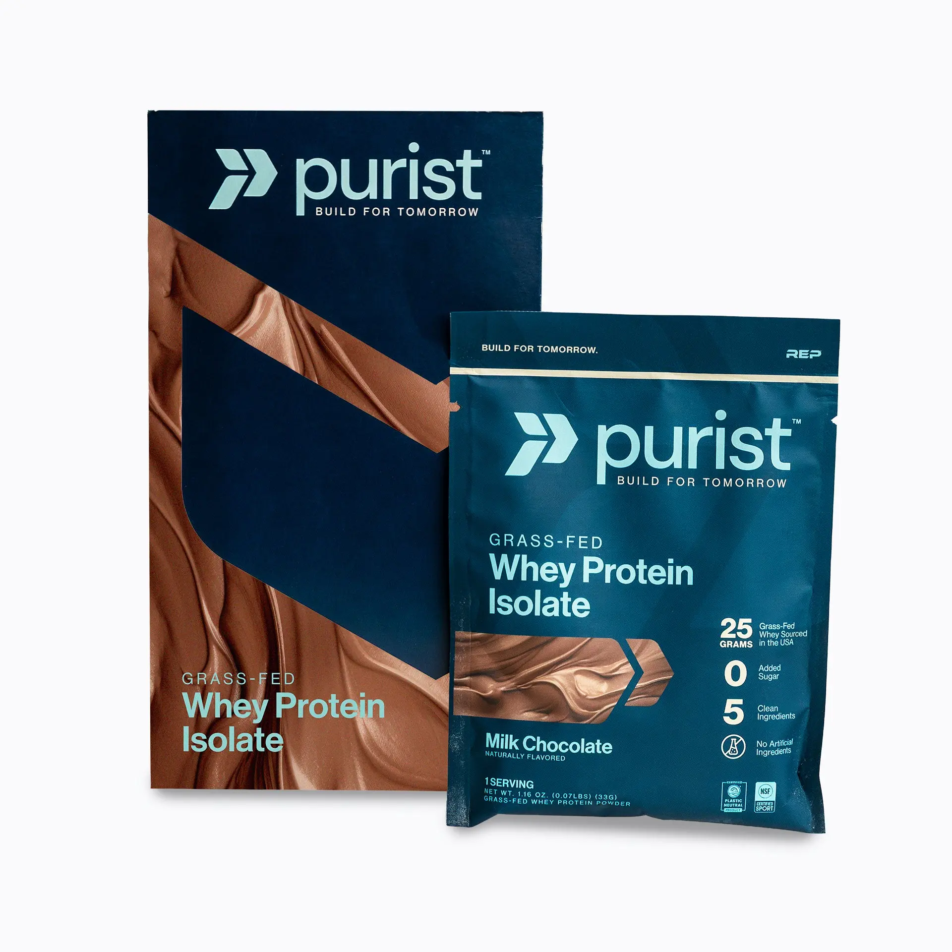 Purist Grass-Fed Whey Protein Isolate Powder, 25g Protein per Serving, Gluten-Free, Soy-Free, NSF Certified for Sport, for Men & Women