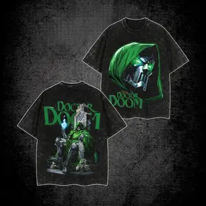 Doctor Doom Premium Acid Washed T-Shirt, Victor Von Doom Shirt, Latveria King Shirt, Character Comics Fans Shirt, Superhero Washed Shirt, Comic Book Fans T-Shirt, Superhero Graphic Tee