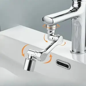 Silver design, water-saving, suitable for kitchen faucet extenders, robotic arms for washbasins, home improvement accessories, suitable for RV bathroom faucets