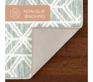 TCLI Walker Modern Diamond Washable 24"x40" Kitchen Mat