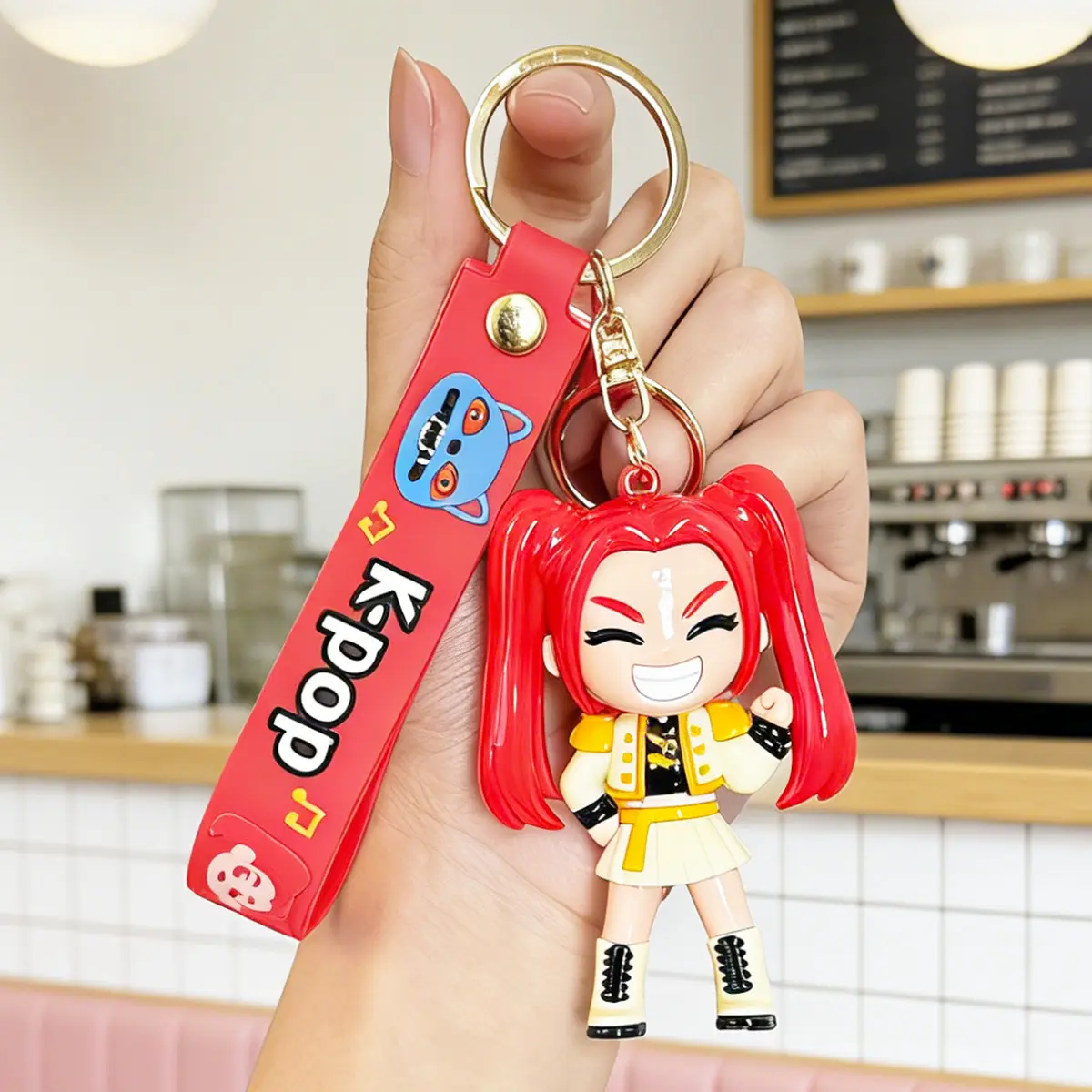 Colorful electroplating witch hunter keychain K-pop animation character fashion bag pendant cartoon silicone gift Colorful electroplating witch hunter keychain K-pop animation character fashion bag pendant cartoon silicone gift