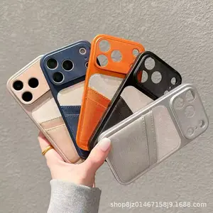 Suitable for iPhone 17 Pro Max dual SIM card leather phone case, Apple 17 protective cover, 17 Air phone case