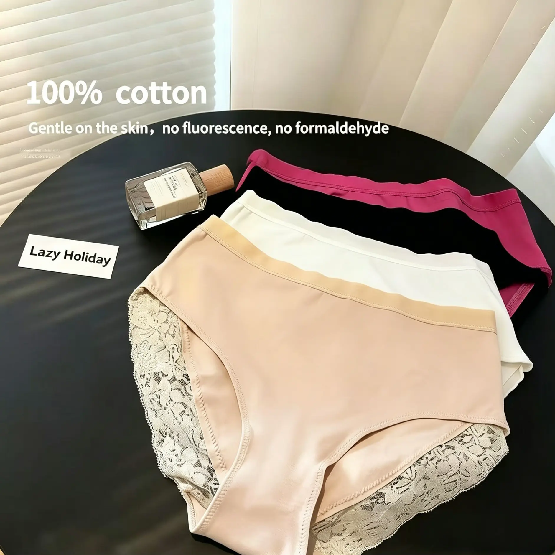 Women's High Waisted Cotton Panties 4-Pack, Soft & Breathable Underwear, Comfortable Full Coverage Briefs for Everyday Wear, Stretchy