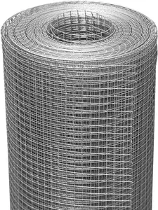Galvanized Hardware Cloth 1/2 Inch 48x100 Ft Welded Wire Mesh Fence Roll for Garden Chicken Coop Gopher & Rabbit Protection