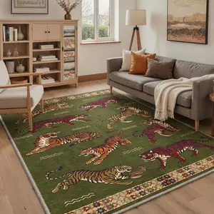 【Deals For You Days】BEIMO Home Carpet – Soft, Non-Slip, Pet Friendly, Machine Washable Rug, Area Rug Ideal for Living Room, Bedroom, Kitchen, Hallway ,ARN3259-JADE BLOOM
