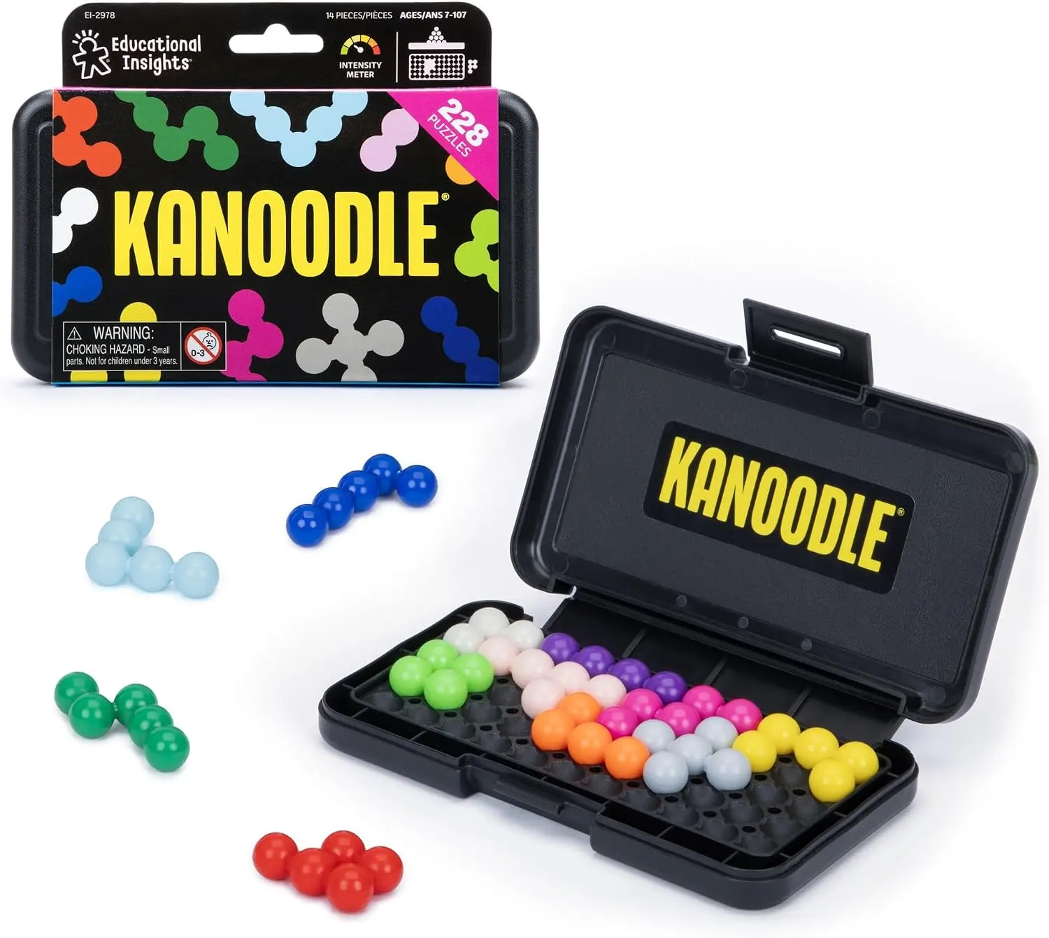Kanoodle 3D Brain Teaser Puzzle for Ages 7+ Brain Games for Kids and Adults, Travel Games