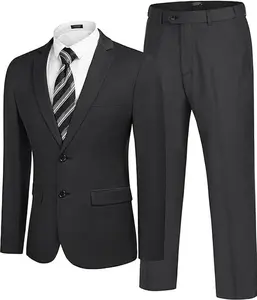 COOFANDY Men's 2 Piece Suits Classic Fit 2 Button Dress Suits Tuxedo Jacket Blazer for Wedding Business Dinner Prom Formal Menswear Elegant COOFANDY Men's 2 Piece Suits Classic Fit 2 Button Dress Suits Tuxedo Jacket Blazer for Wedding Business Dinner Prom Formal Menswear Elegant