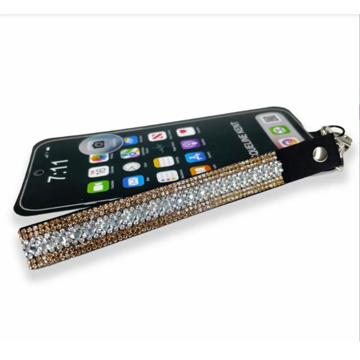 Jacqueline Kent MARINERS CROSS COLLECTION PHONE WRIST LANYARD SILVER GOLD Accessories Smartphone Rhinestone Cellphone