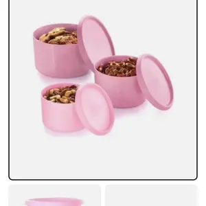 Tupperware One Touch 3pc Canisters - Stackable Storage Containers for Kitchen Organization