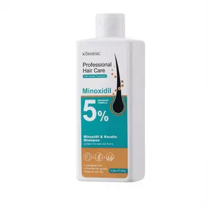 KORMESIC 5% Minoxidil & Keratin Shampoo for Hair Growth Anti-Hair Loss Treatment with Peptides for Thicker Stronger Hair Professional Hair Care