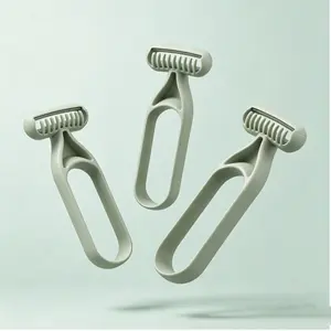 3 Pcs Green Women Painless Hair Trimmer, Portable Gentle Skin Body Hair Removal Razor for Armpit Leg Shaving, Durable Shaving Tool for Travel & Daily Use