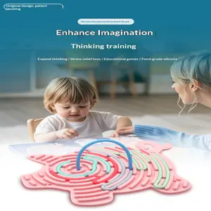 5''--8'' Bright Color Rubber Patterned Hexagon Sensory Board - 8 Pc.