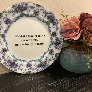 “Winery in Italy” plate