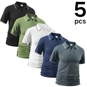 Polished Short Sleeve Polo Top with Contrast Edge Details & Versatile Casual to Office Style