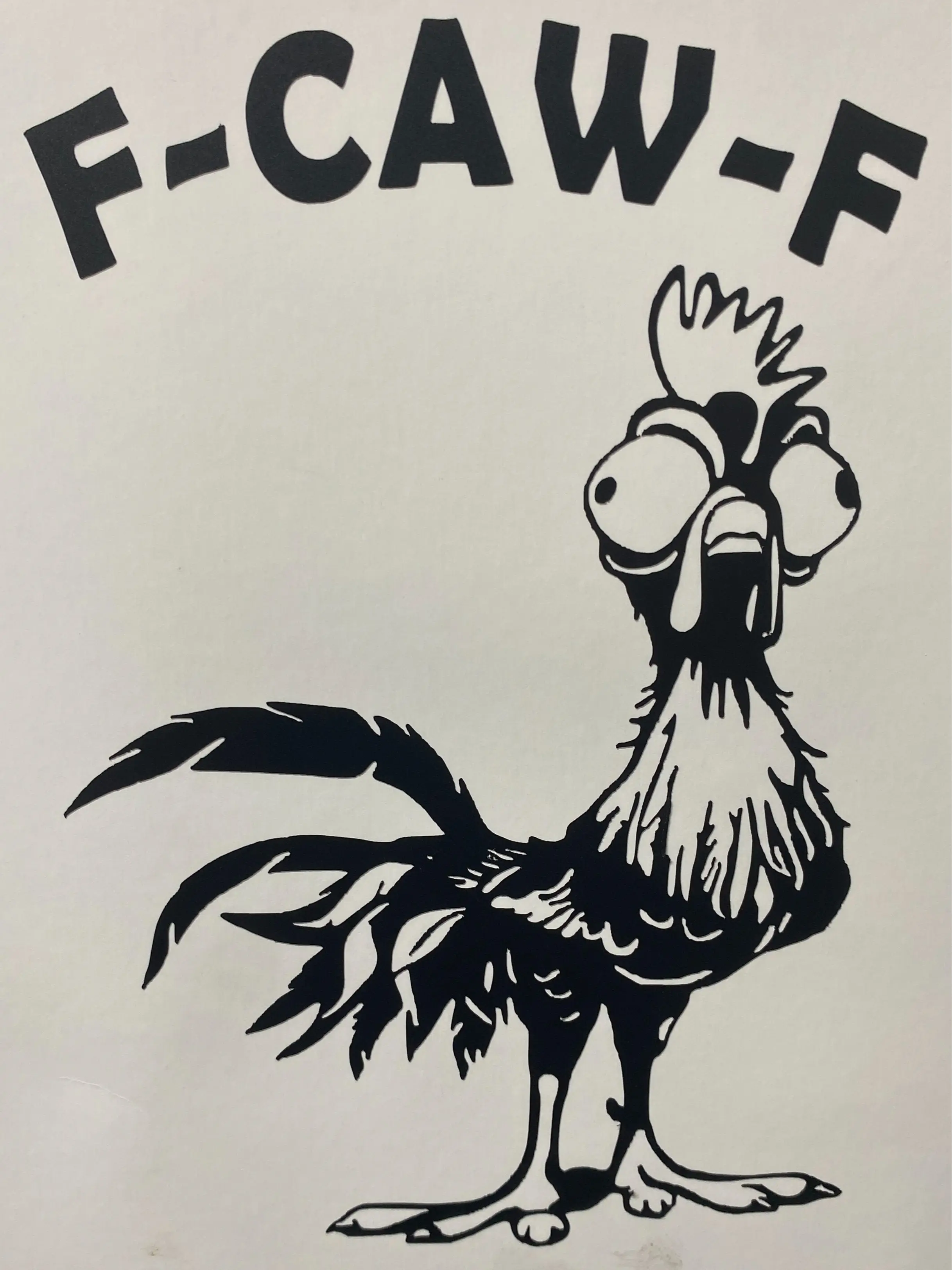 F-CAW-F Rooster Vinyl Decal, Premium Material, 4x6 Inch, for Car, Truck, Multi-Surface Application, Made in USA