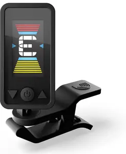 D'Addario Eclipse Headstock Guitar Tuner - Quick & Accurate Tuning for Acoustic & Electric Guitars - Clip On Design with Adjustable Clamp & Full Color Display