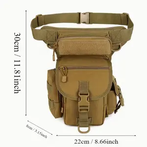 Drop Leg Pouch & Thigh Pack - with Drawstring Closure, Waist Bag for Motorcycle Riding, Hiking, Cycling, Horseback - Hands-Free Outdoor Combat Gear Accessory for Hunters, Cyclists