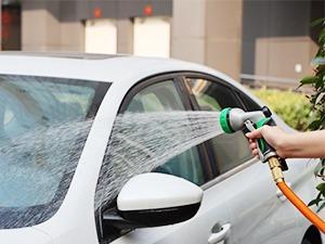 RESTMO Garden Hose Nozzle, Garden Tools , Heavy Duty Metal Water Hose Nozzle with 7 Adjustable Spray Patterns, High Pressure Hand Sprayer with Flow Control for Watering Plants & Lawns, Washing Cars & Pets, Valentines gift