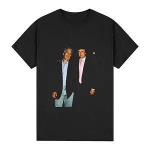Jeffrey Epstein & Donald Trump 1997 Photo Graphic Tee Cotton Soft Summer Casual Streetwear TikTok Shop Dealstrump and epstein tee