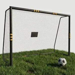 Backyard Soccer Goal 8x5 FT, Heavy Duty Metal Frame Soccer Net with Anti-Collision Pearl Foam, Weatherproof PE Net, Easy Assemble Collapsible Goal Post, for Adults and All Ages