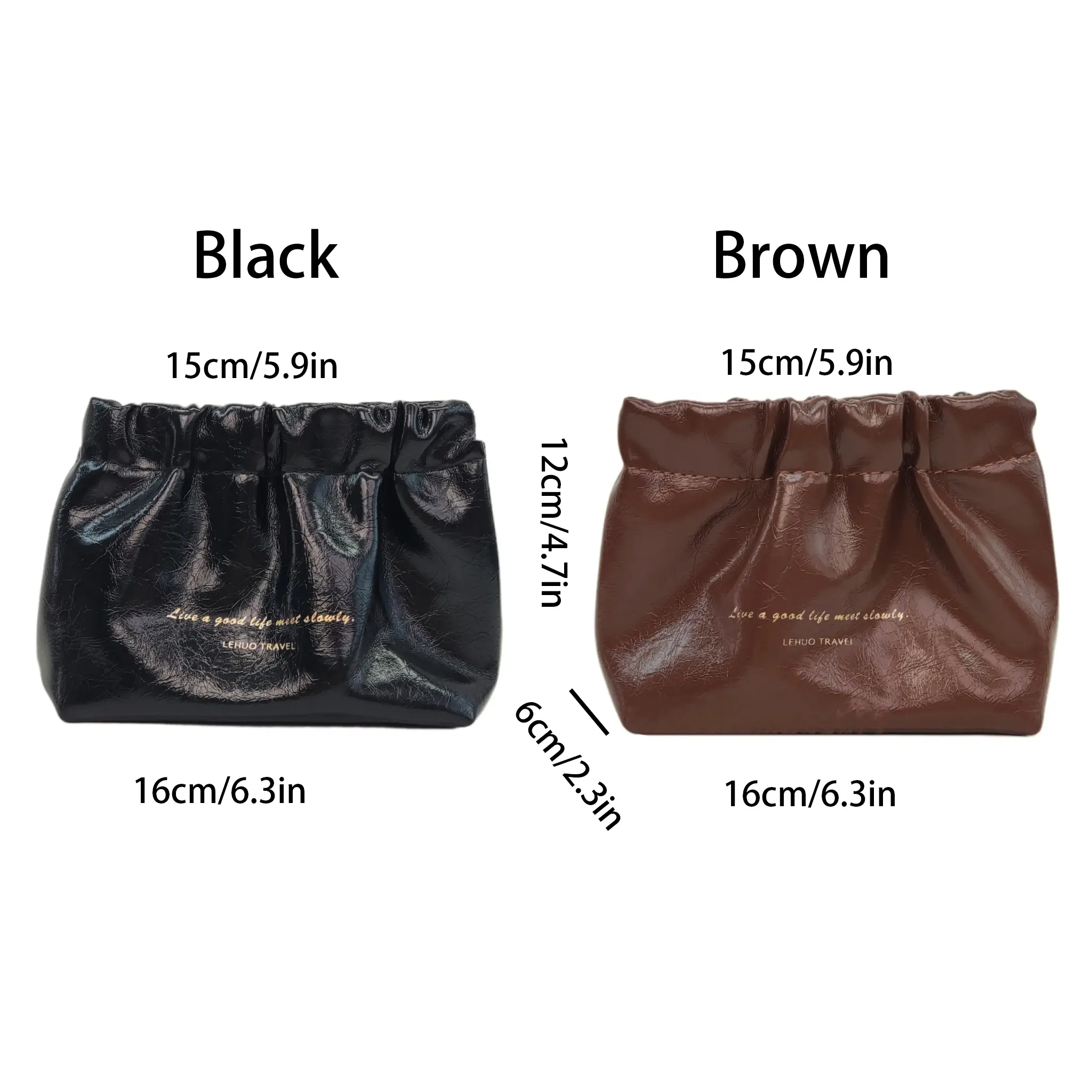 Black+Brown Oil wax leather large