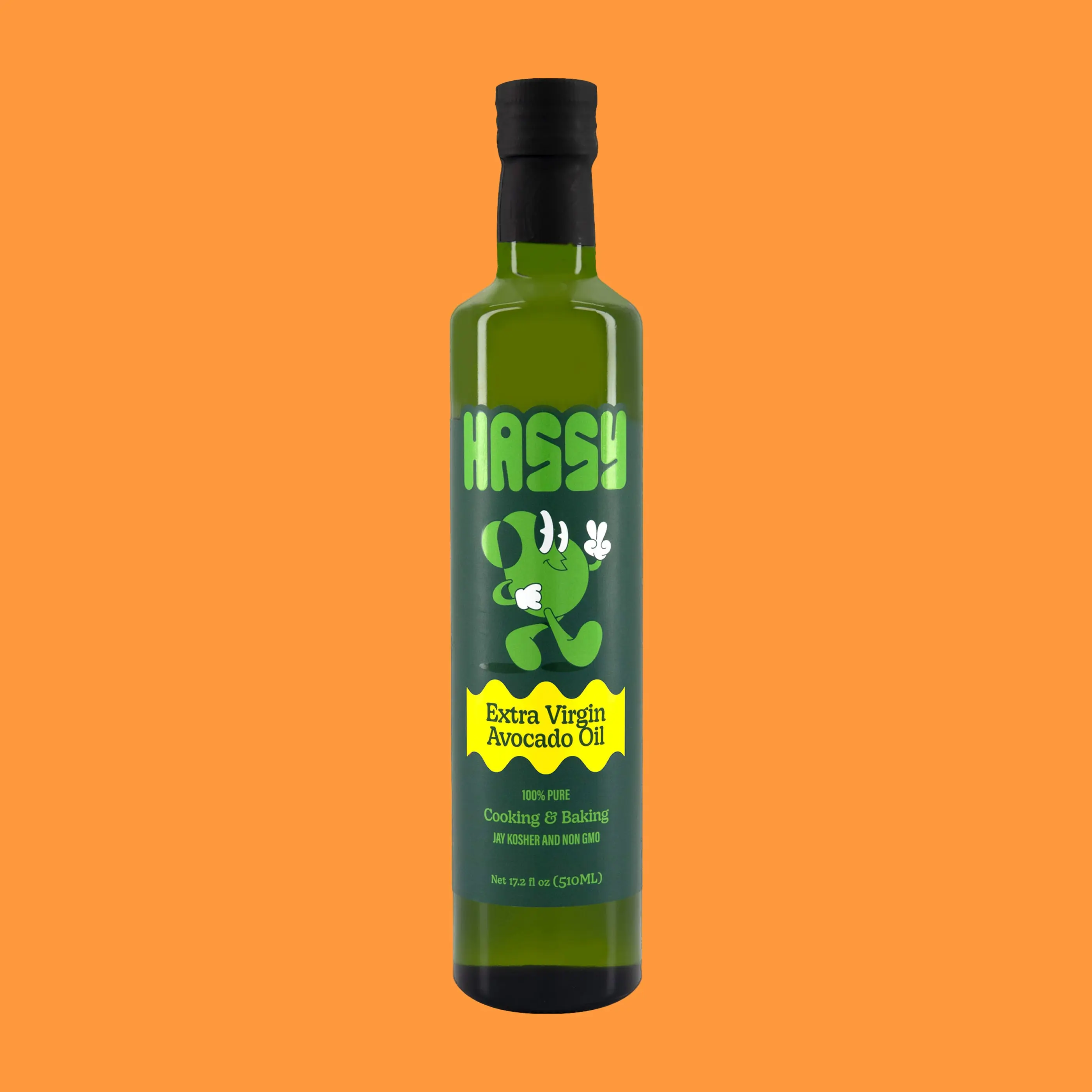 HASSY Extra Virgin Avocado Oil - Cold-Pressed for Salads, Drizzles & Finishing Touches - Non-GMO & Kosher Certified - Full of Healthy Fats