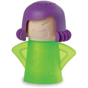 HORNO Angry Mama Microwave Oven Steam Cleaner and Disinfects with Vinegar and Water for Kitchens (Green) HORNO