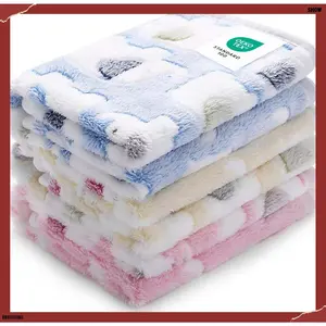 1 Pack 3 Blankets Super Soft Fluffy Premium Cute Elephant Pattern Pet Blanket Flannel Throw for Dog Puppy Cat Blue/Pink/Yellow Small(23x16 inch) (Costume Sets)