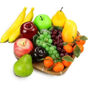 13 Pcs Artificial Fruits Pack, Fake Fruit Decoration Realistic Faux Fruits for Party Chirstmas Decortion, Artificial Apples Fake Oranges Grapes Decortion Prop