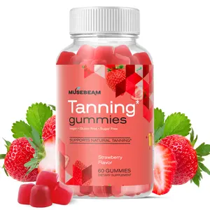 MuseBeam Tanning Gummies for Women – Daily Beauty Gummies for a Natural Looking Glow – Sugar Free Vegan Formula with Beta Carotene, Astaxanthin & Lycopene