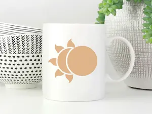 Sun and Moon Stencil - Art and Wall Stencil