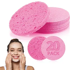 20PCS Facial Cleansing Sponges – Soft Face Wash Pads for Daily Skincare Routine