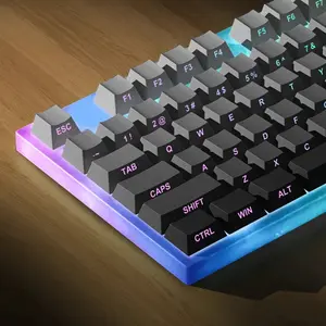 Backlit Keycaps 133 PCs Black & Gray Gradient Side Printed Legends