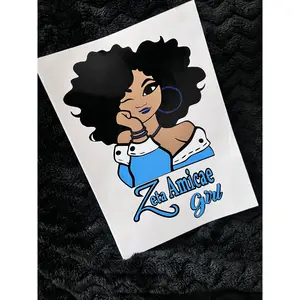 Zeta Amicae Sorority Girl Car Decal