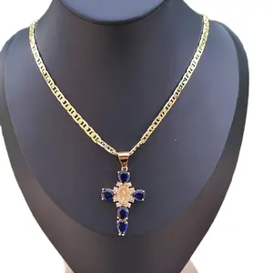 Gold Plated Crucifix Necklace - Religious Pendant for Men and Women