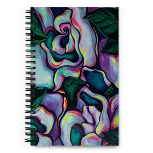 Gardenia Dreams Spiral Notebook Soft-Touch Coated Cover 140 Dotted Pages Metal Wire-O Binding 5.5" x 8.5" US Fulfillment