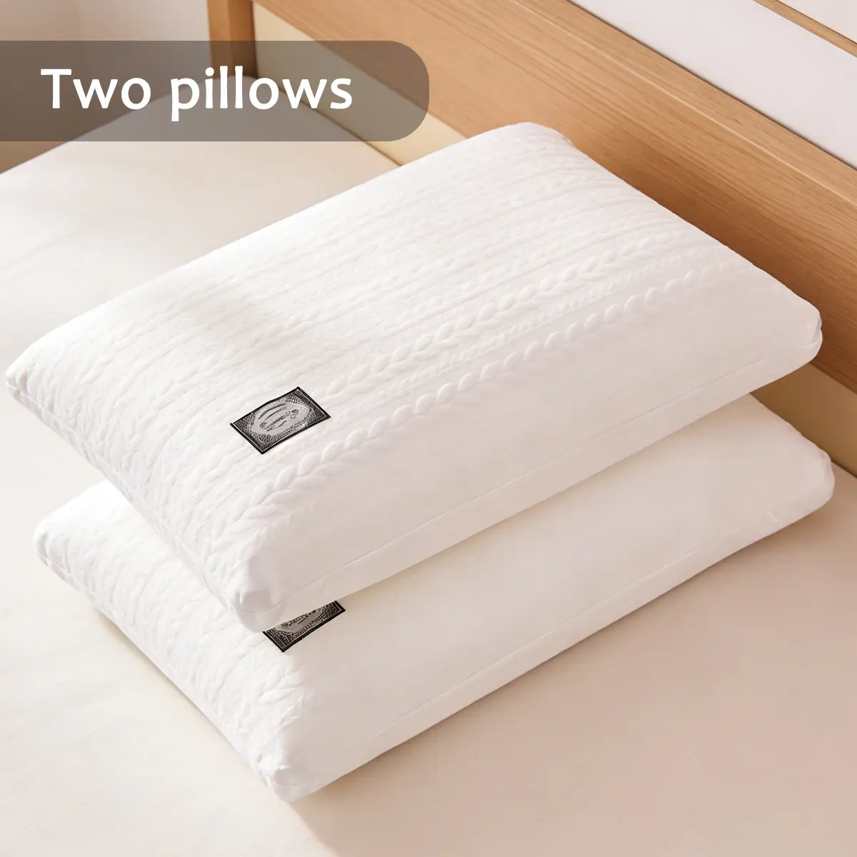 2-Pack Knitted Pillows, Soft & Supportive, Breathable & Skin-Friendly for Ultimate Comfort, Pillow