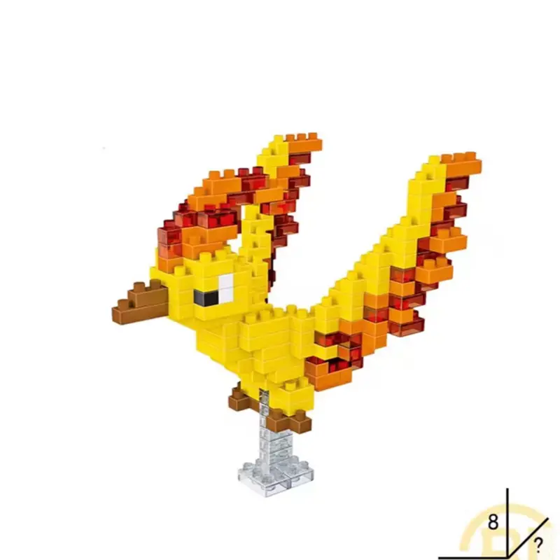 3 inch Moltres Nano Building Blocks Toy With Building Instructions