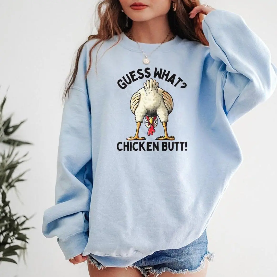 Chicken Shirt, Guess What Chicken Butt, Funny Chicken Tee, unisex shirt, Classic Fashion, Fits Every Occasion, Trendy Looks, Stay