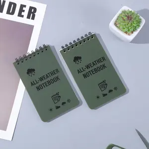 5 Waterproof Notebooks, 3x5 Inch Spiral Pocket Journals, Durable Design for Outdoor Tactical Use, Perfect for Rainy Days & Travel