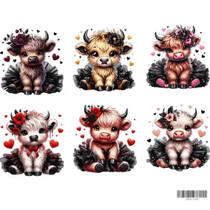 Cartoon Rabbit & Letter Pattern Iron-on Heat Transfer Sticker, 4 Counts/set DIY Craft Decals for T-shirts & Backpacks, Festive Holiday Appliques, Diy Material