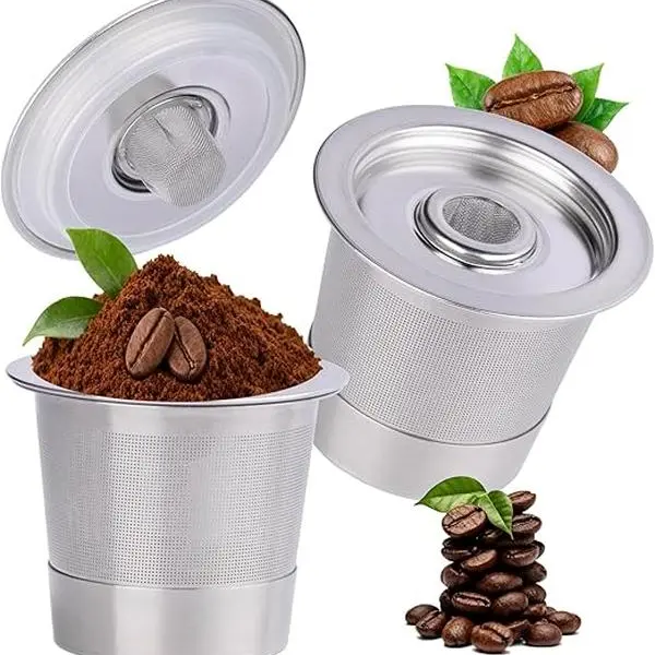 2-Pack Value Stainless Steel Reusable Pods for Keurig 1.0 Coffee Maker - BPA-Free Eco-Friendly Ground Coffee Filters, Durable Kitchen Gadgets for Daily Brewing