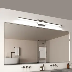 Modern LED Vanity Lights for Bathroom 39IN 24W Daylight White Chrome Light Fixtures Bathroom Lights Over Mior Vanity Lighting Fixtures Vanity Light