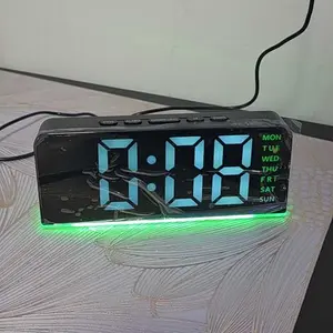 LED Digital Clock, 1 Count Multifunctional Date and Temperature Display Desktop Clock, Digital Alarm Clocks, Decorative for Living Room, Bedroom and Office