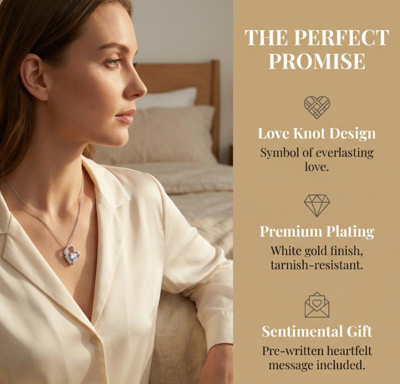 To My Wife Necklace from Husband,Meaningful Message Romantic Jewelry Gift for Wife,Perfect for Birthday Christmas Valentine's Day Anniversary