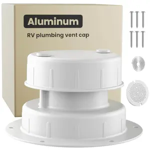 Safoner Aluminum RV Plumbing Roof Vent Cap Kit - Metal Replacement for RV Sewer Systems | RV Accessories